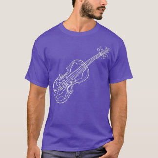 Camiseta Dibujo de una línea de violín 1