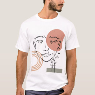 Camiseta Dibujo de una línea para la mujer