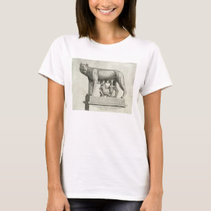 Camiseta Dibujo del bronce etrusco de la loba