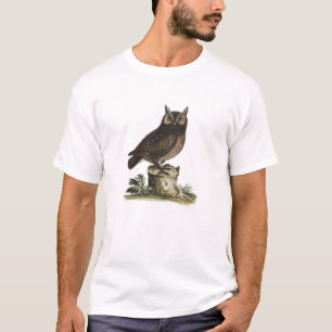 Camiseta Dibujo del búho del vintage