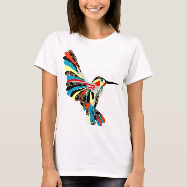 Camiseta dibujo del colibrí (Anverso)