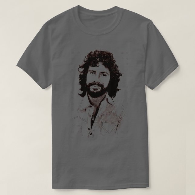Camiseta Dibujo del fan retro de Cat Stevens (Diseño del anverso)