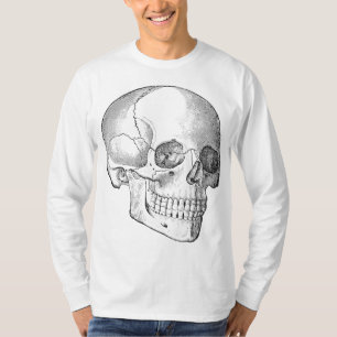 Camiseta Dibujo del médica vintage del cráneo de anatomía m
