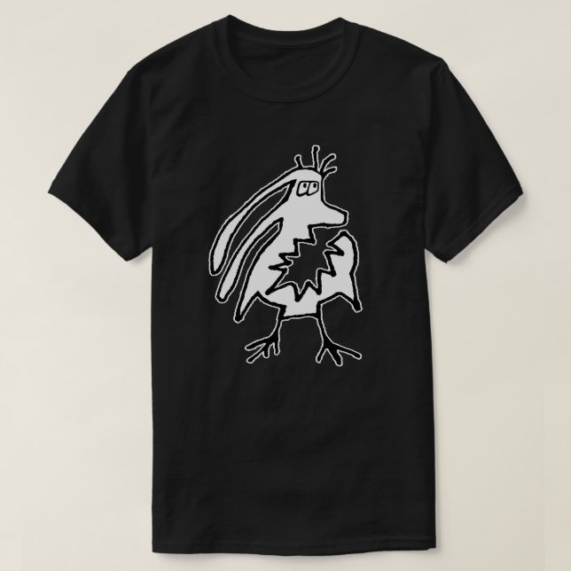Camiseta Dibujo del monstruo de la criatura divertida furio (Diseño del anverso)