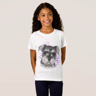 Camiseta Dibujo del perro del Schnauzer