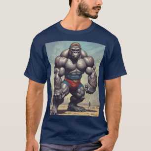 Camiseta Dibujo del Personalizado de arte pop de Gorilla Bo