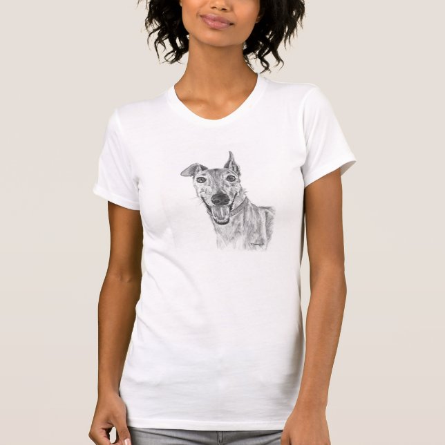 Camiseta Dibujo del primer del galgo (Anverso)