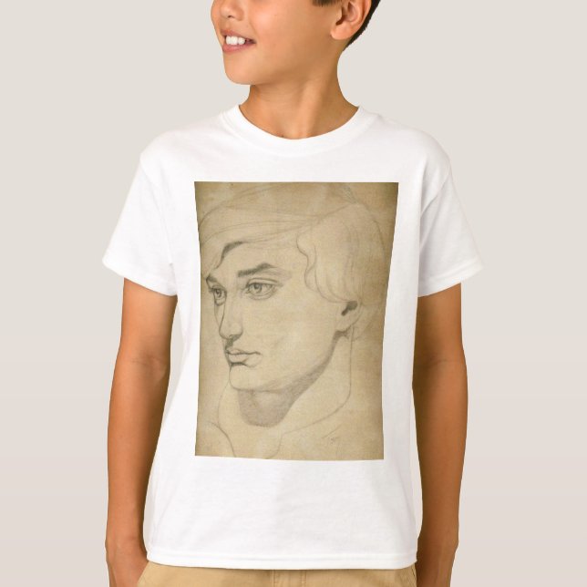 Camiseta dibujo del Renacimiento-estilo de un hombre joven (Anverso)