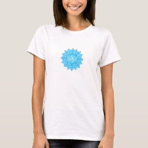 Camiseta Dibujo del símbolo Om de la flor de loto de vidrio