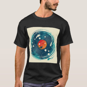 Camiseta Dibujo del sonido del agua