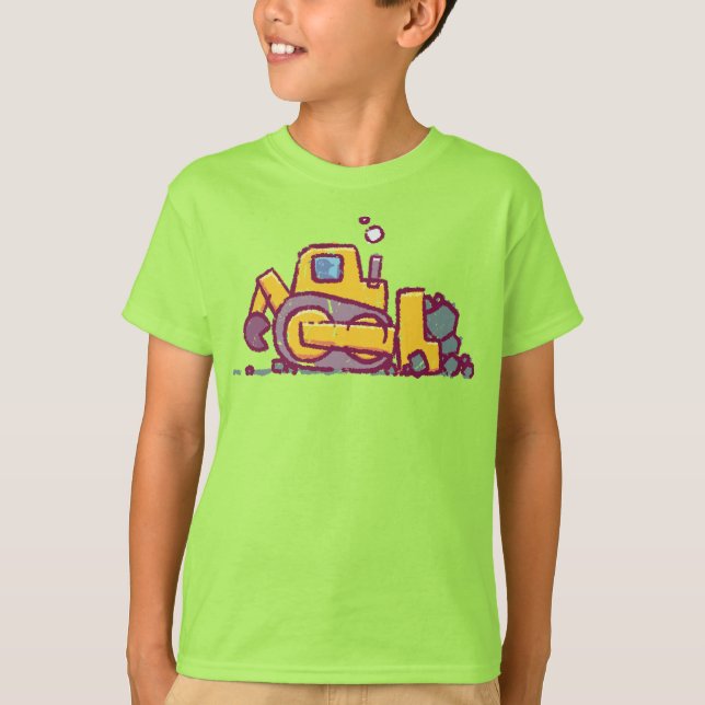 Camiseta Dibujo del vehículo cargador - Inspirado por niños (Anverso)