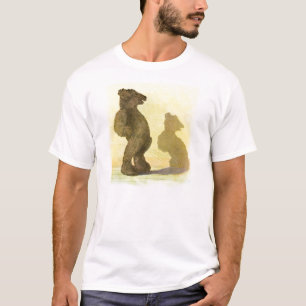 Camiseta Dibujo del vintage: Oso de peluche y su sombra