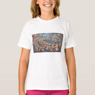 Camiseta Dibujo deportivo de la divertida carrera de hámste