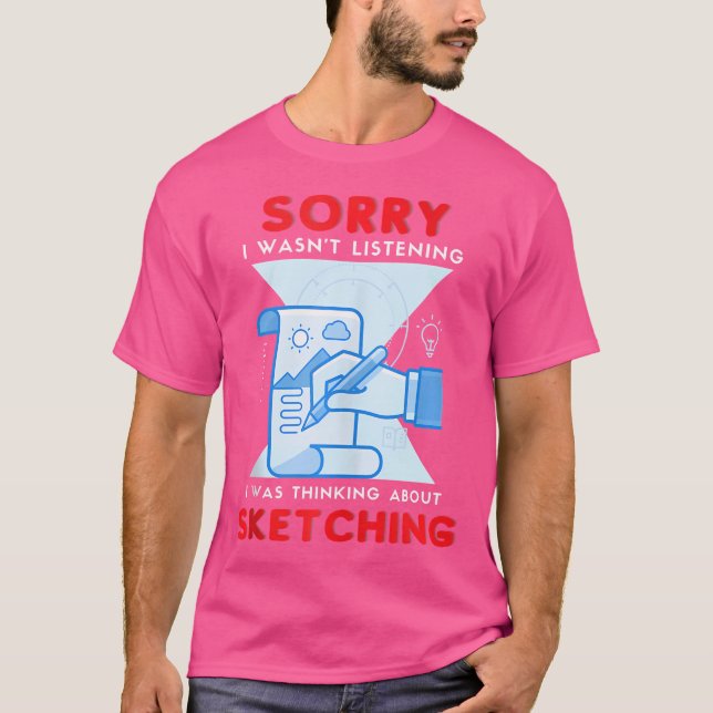 Camiseta Dibujo Dibujo Artista Esbozo Chiste Dibujo (Anverso)
