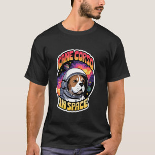 Camiseta Dibujo Divertido Cane Corso En El Espacio Para Niñ
