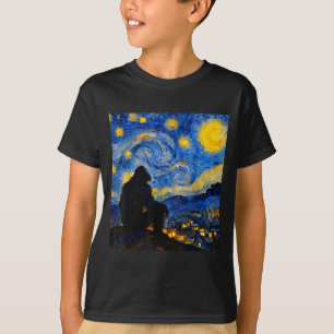 Camiseta Dibujo divertido de Bigfoot al estilo de Van Gogh