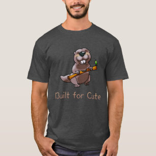 Camiseta Dibujo divertido de castor – Hecho para ser lindo