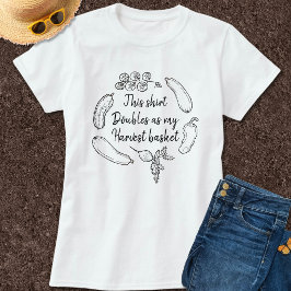 Camiseta Dibujo divertido de cosecha de verduras con humor