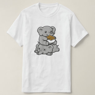 Camiseta Dibujo divertido de elefantes de dibujos animados