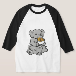 Camiseta Dibujo divertido de elefantes de dibujos animados