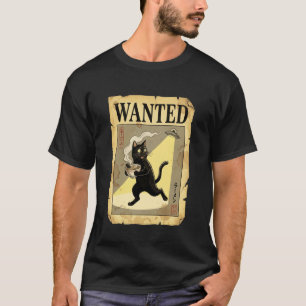 Camiseta Dibujo divertido de gato japonés alienígena ramen