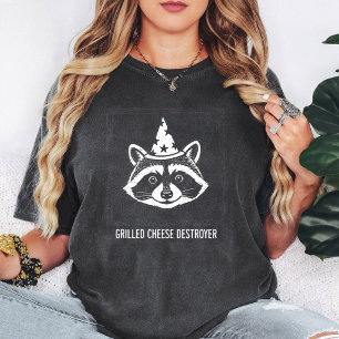 Camiseta Dibujo divertido de mapache destructor de sándwich