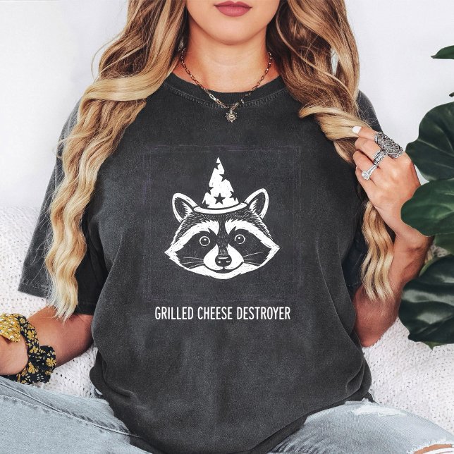 Camiseta Dibujo divertido de mapache destructor de sándwich (Subido por el creador)