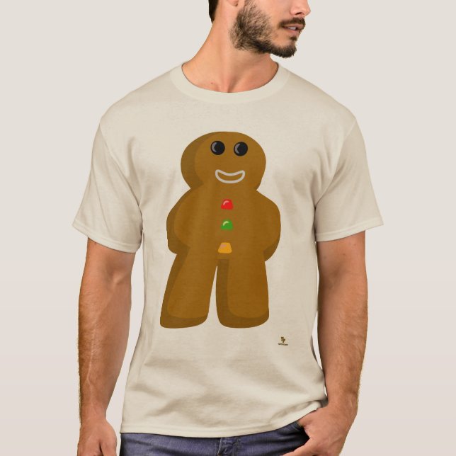 Camiseta Dibujo divertido de Meeple de pan de jengibre para (Anverso)