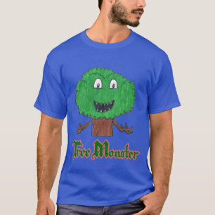 Camiseta Dibujo divertido de monstruo de árbol para niños