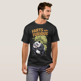 Camiseta Dibujo divertido de panda que hace pedos y se enfu