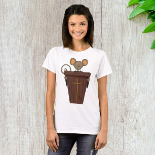 Camiseta Dibujo divertido de ratón de iglesia cristiano