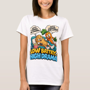 Camiseta Dibujo divertido de sofá, patata linda, humor de d