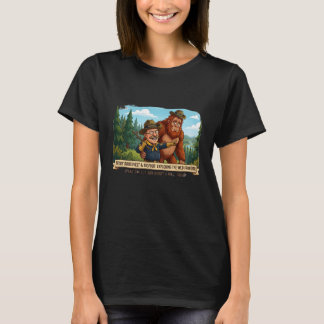 Camiseta Dibujo divertido de Teddy Roosevelt y Bigfoot - Na