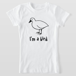 Camiseta Dibujo Divertido de un Pájaro Soy un Pájaro