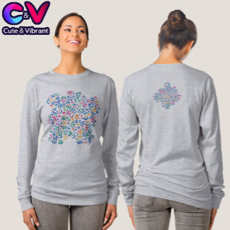 Camiseta Dibujo divertido formas coloridas y vibrantes