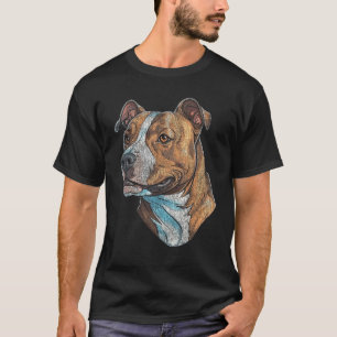 Camiseta Dibujo Divertido Perrito Americano Pit Bull Terrie