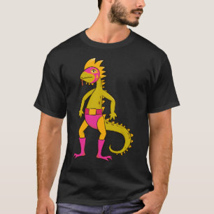 Camiseta Dibujo Drawi de la guerrera de la Iguana Luchador 