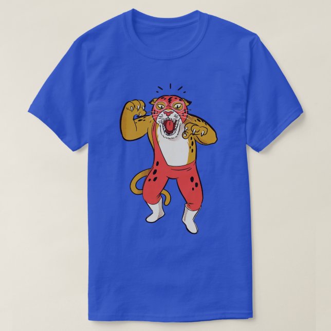 Camiseta Dibujo Drawi de la luchadora de Jaguar Luchador, c (Diseño del anverso)