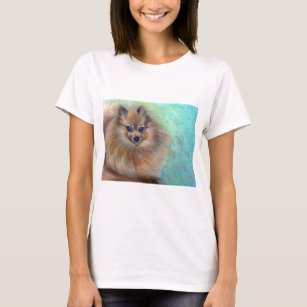 Camiseta Dibujo en colores pastel de Pomeranian