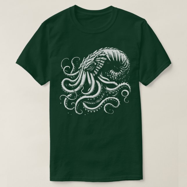Camiseta dibujo en kraken (Diseño del anverso)