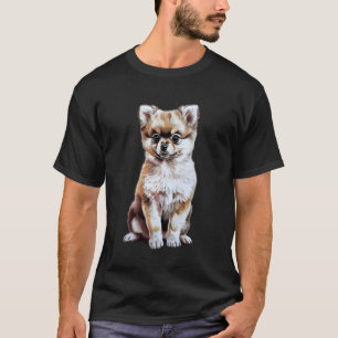 Camiseta Dibujo Esbozo Cachorro Pomerania Arte Amante Perro