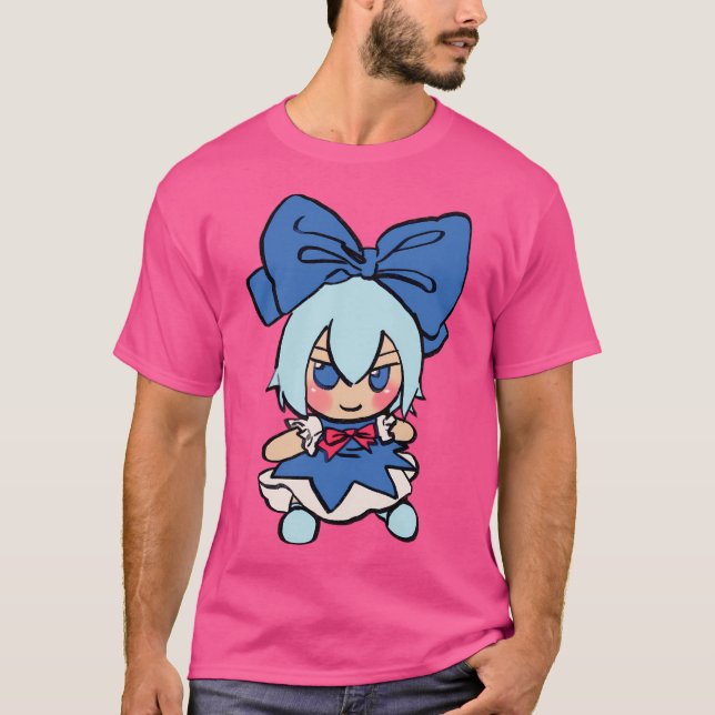 Camiseta Dibujo Ese Cirno Fumo Luchar Meme Touhou (Anverso)