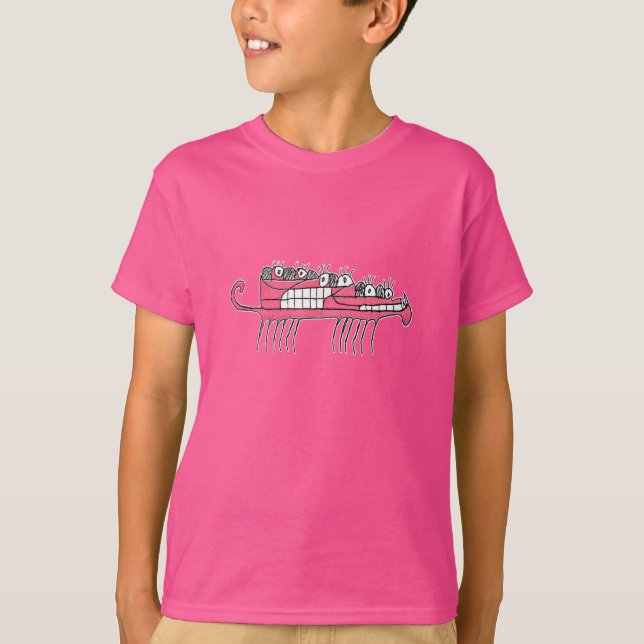Camiseta Dibujo extraño de monstruo de insectos exóticos (Anverso)