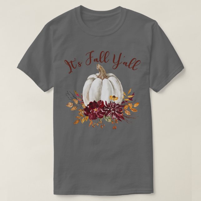 Camiseta Dibujo floral de The Fall Yall Pumpkins Mujeres de (Diseño del anverso)