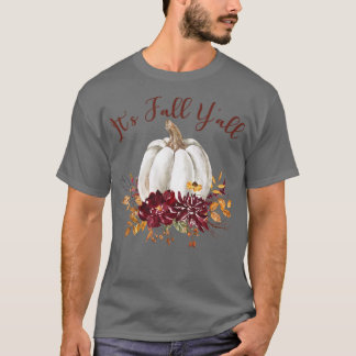 Camiseta Dibujo floral de The Fall Yall Pumpkins Mujeres de