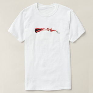 Camiseta Dibujo Gráfico de Labial Rojo Artístico