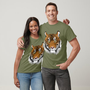 Camiseta Dibujo gráfico de moda tigre lindo para él