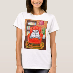 Camiseta Dibujo gráfico de pareja de mapaches lindos abrazá