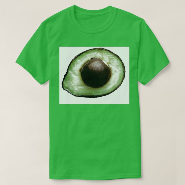 Camiseta Dibujo medio aguacate con color (Diseño del anverso)