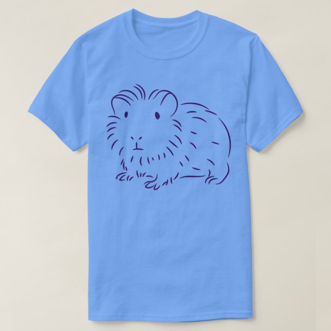 Camiseta Dibujo mínimo de cerdo de Guinea para mujeres (Diseño del anverso)